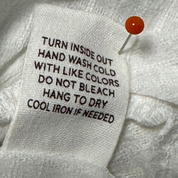 Blu Pepper Women's Top Small White Casual Boho Cottagecore Sheer NWT - Picture 9 of 9